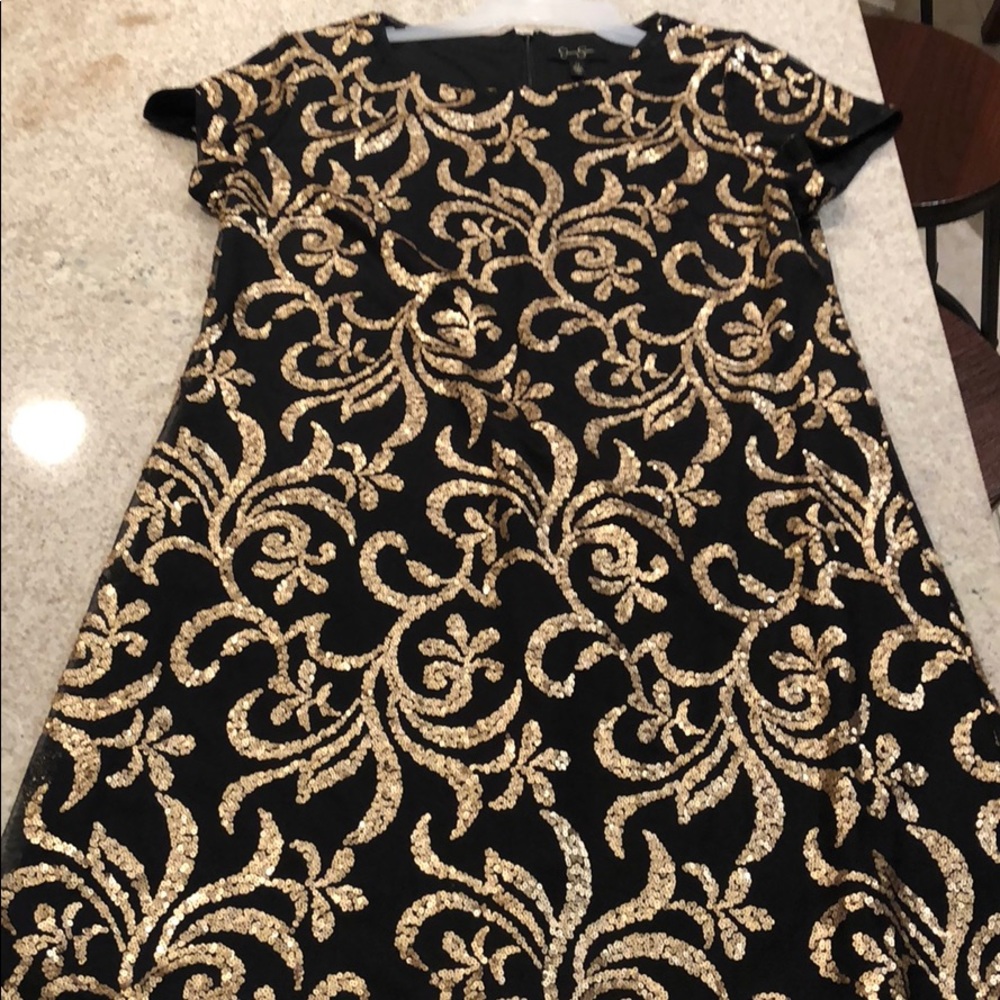 Black and gold Jessica Simpson dress